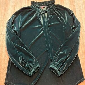 Lauren Ralph Lauren Green Velvet Top NWOT